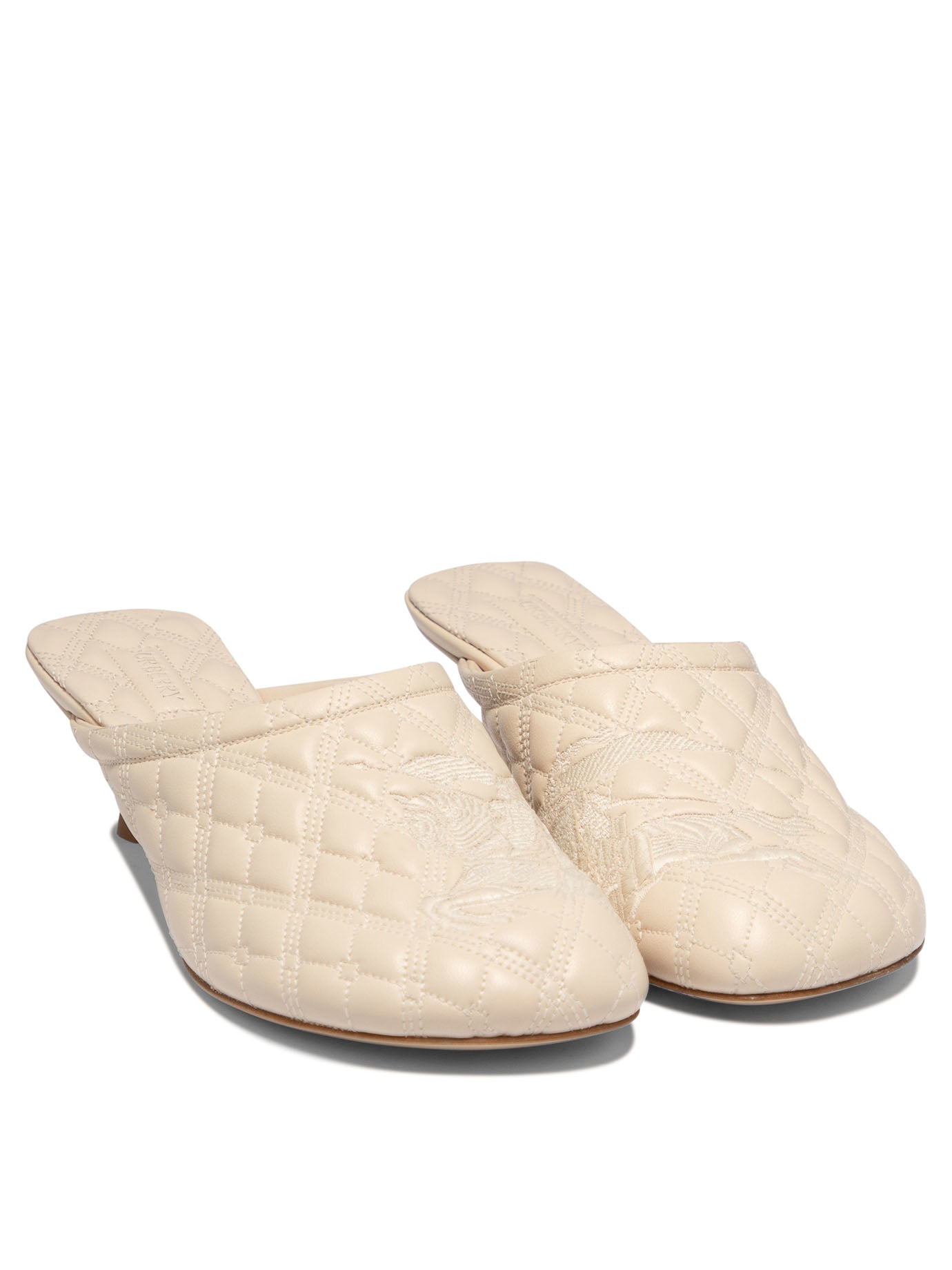 Embroidery Quilted Mules