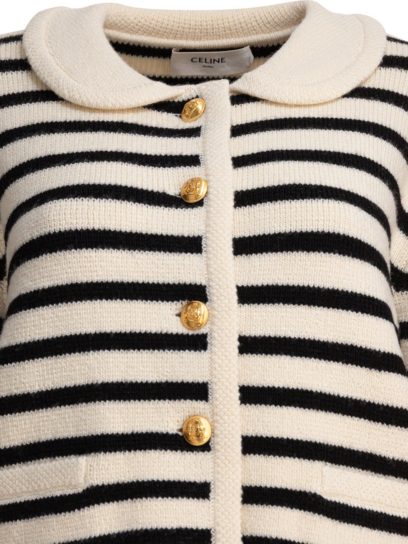 Striped Wool Cardigan Jacket