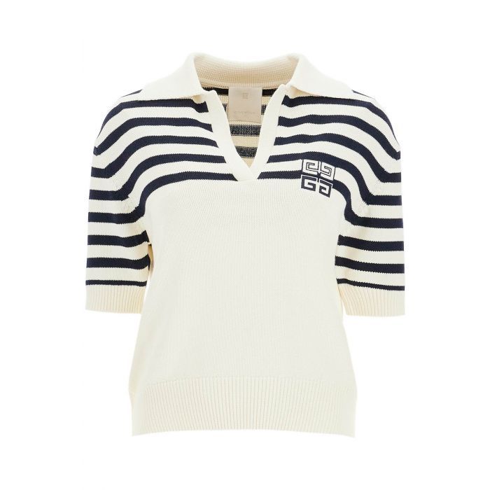 4G Striped Polo Sweater