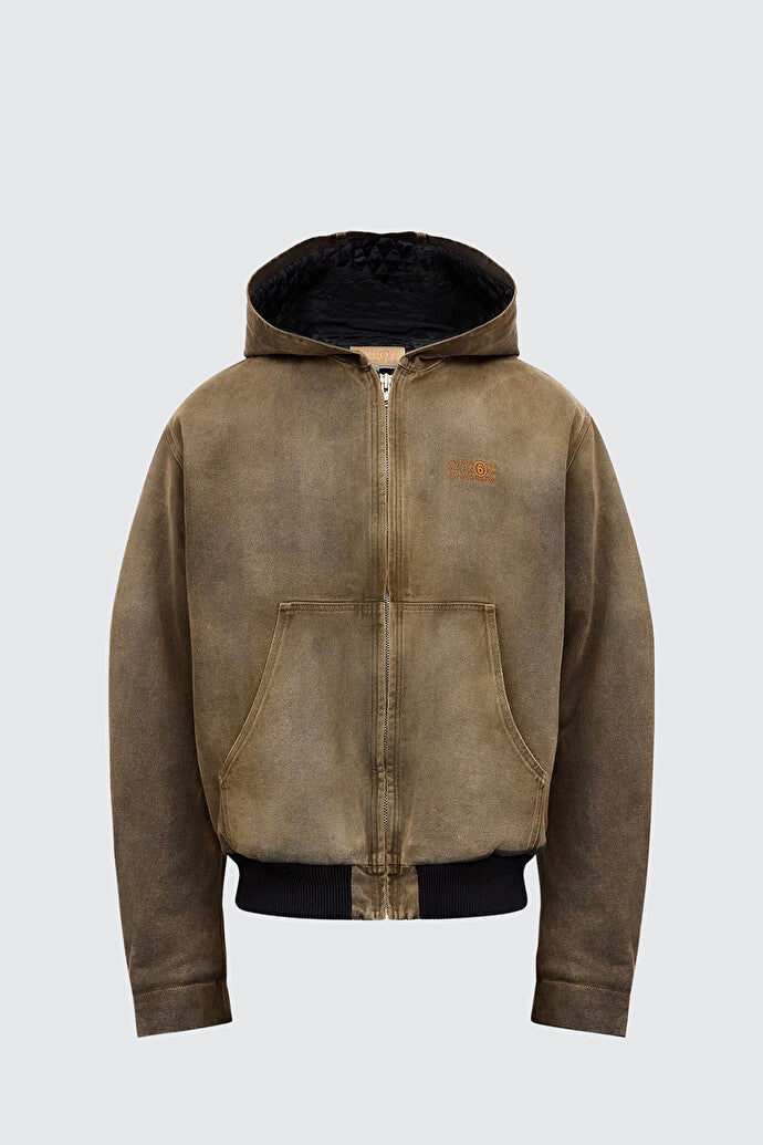 Fade Effect Hooded Jacket