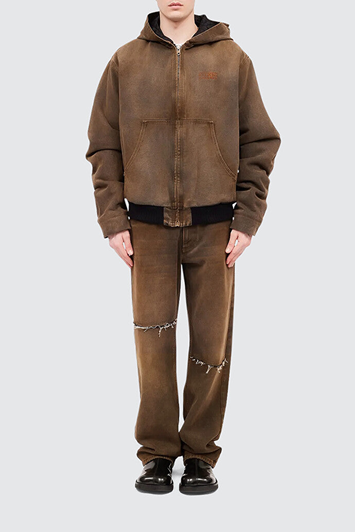 Fade Effect Hooded Jacket