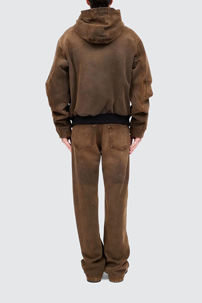 Fade Effect Hooded Jacket