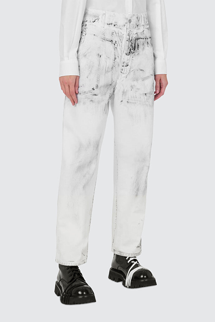 Cotton Bull Pants Laurel Crown Patch