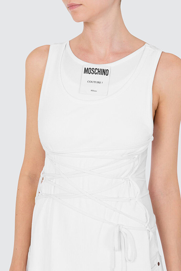 Stretch Cotton Tank Top with laces