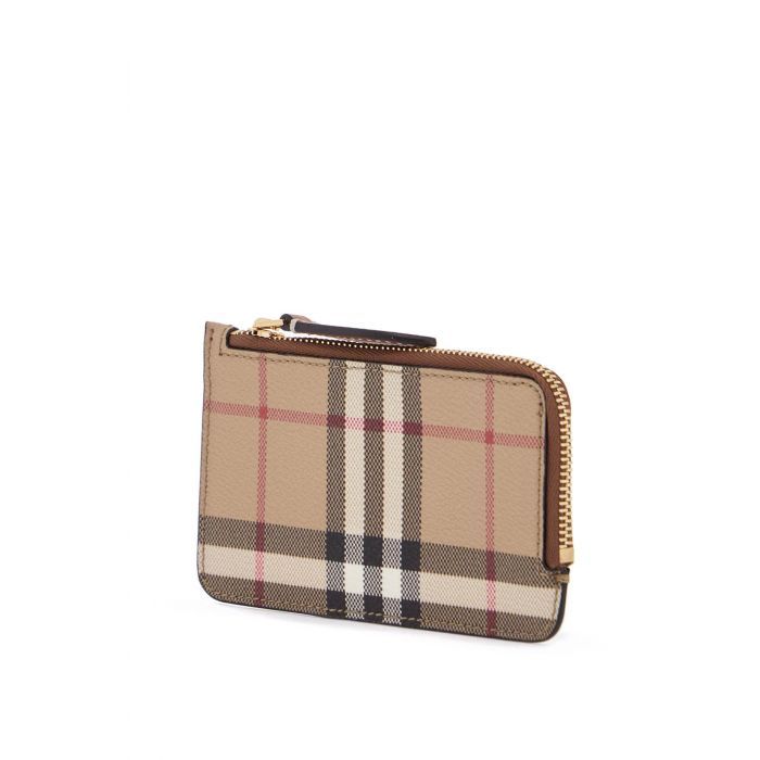 Check Zip Closure Card Wallet