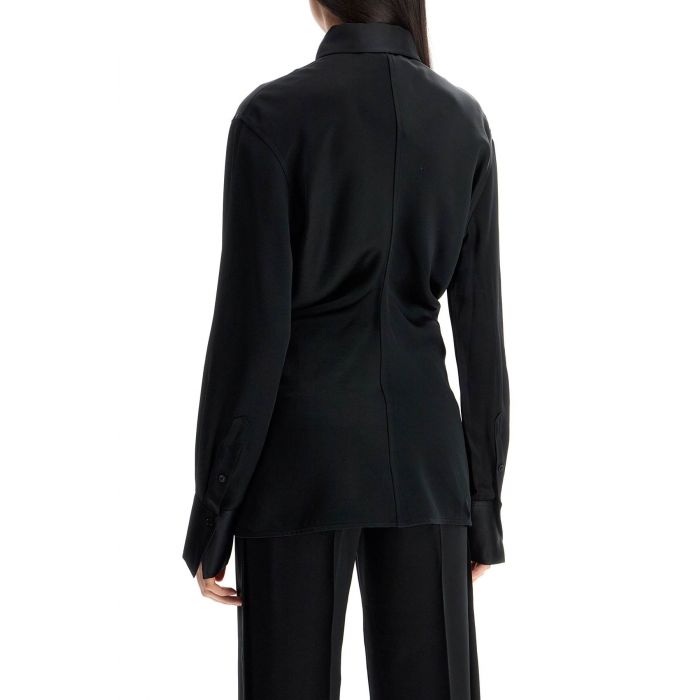 Slouch Wait Satin Shirt