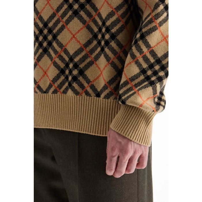 Check Cashmere Sweater