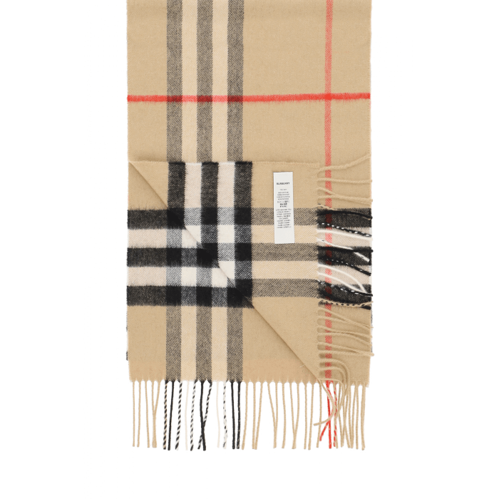 Cashmere Giant Check Scarf