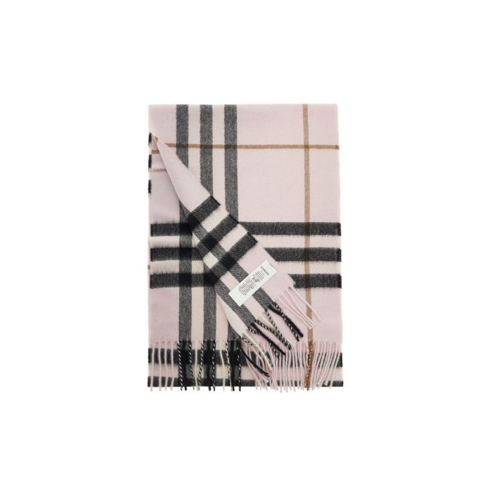 Check cashmere scarf