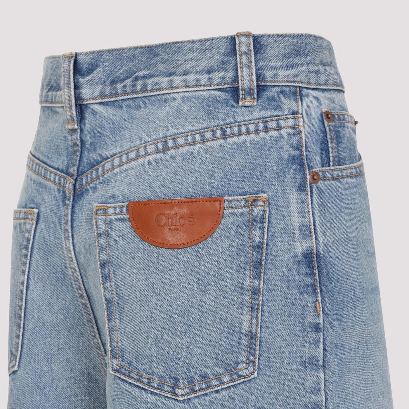 High-rise Wide Denim