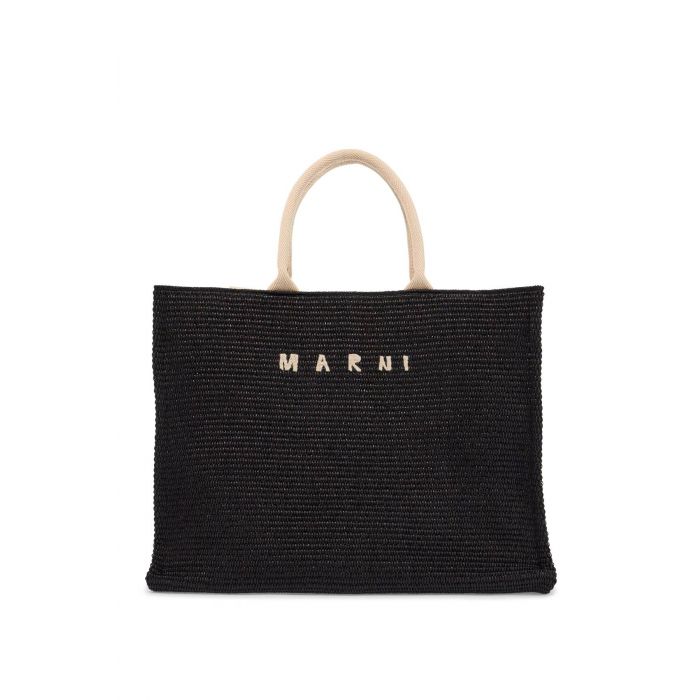 Large Raffia Effect Tote Bag