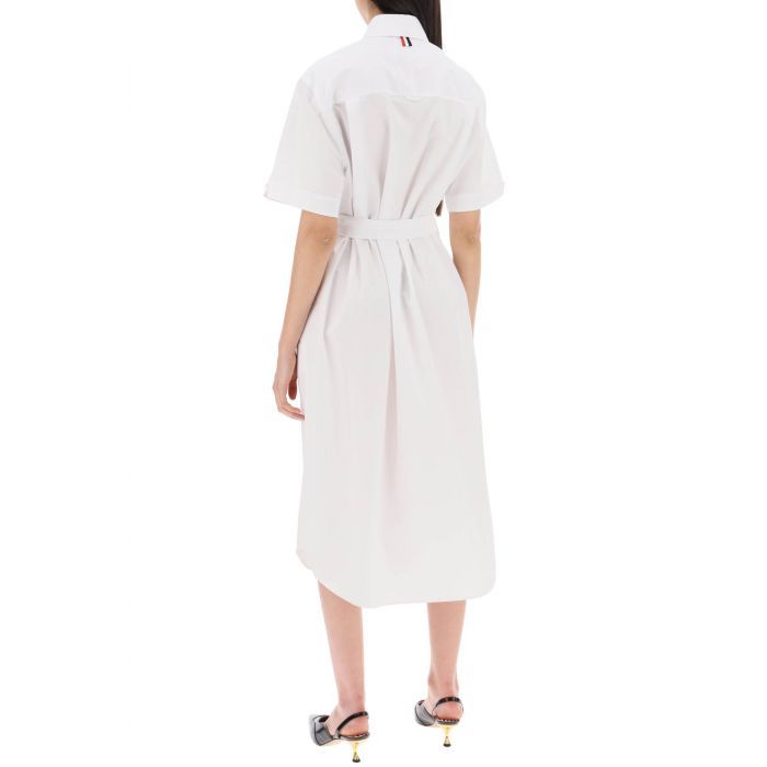 Solid Poplin Midi Shirt Dress