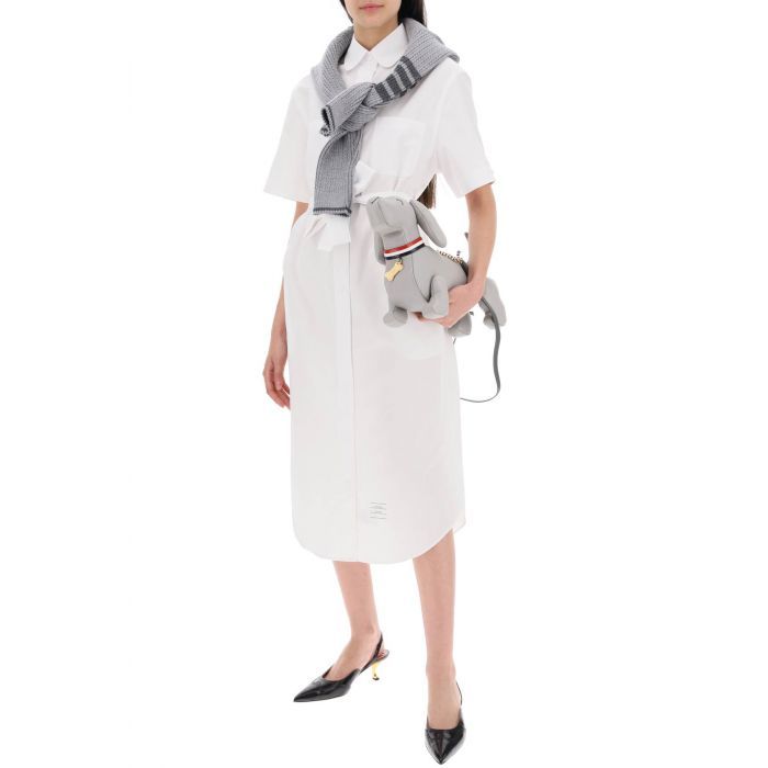 Solid Poplin Midi Shirt Dress