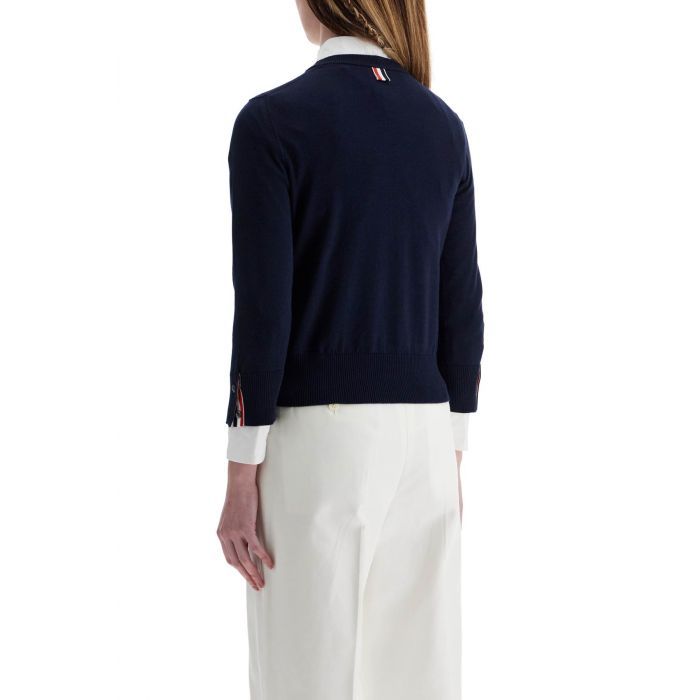 COTTON 4-BAR CREW NECK PULLOVER