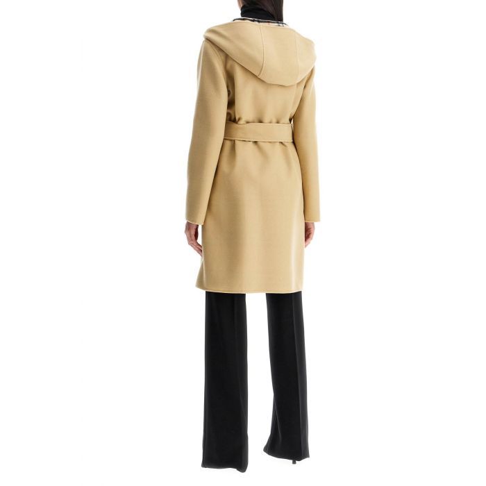 Mid-length Reversible Checked Wool Car Coat