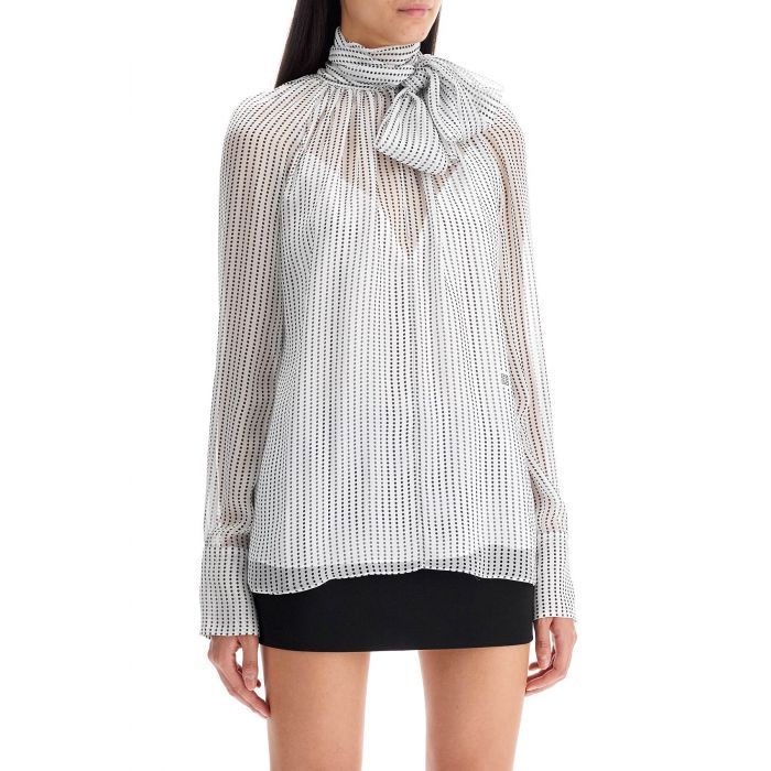 Silk Chiffon Lavalliere Blouse