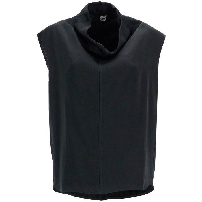 Sleeveless Funnel-neck Top