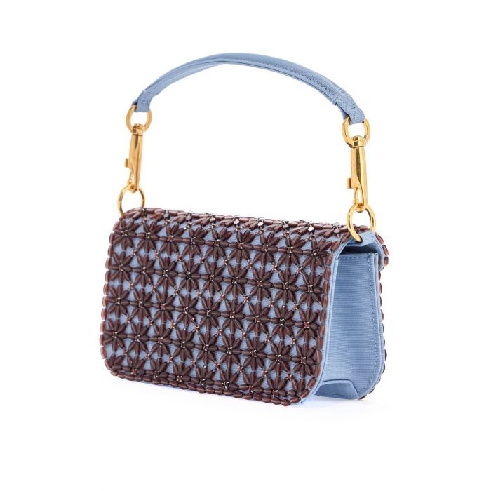 EMBROIDERED WITH JEWEL LOGO LOCÒ SMALL SHOULDER BAG