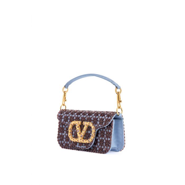 EMBROIDERED WITH JEWEL LOGO LOCÒ SMALL SHOULDER BAG