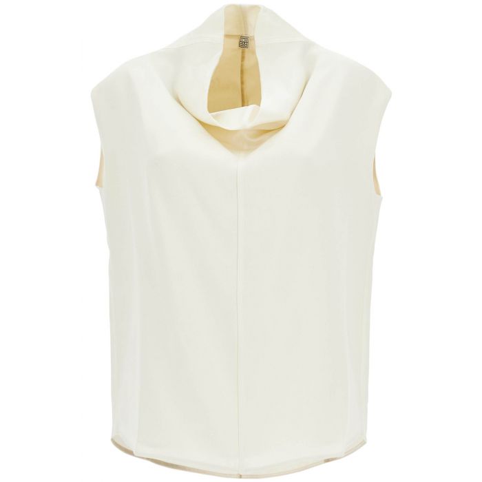 Sleeveless Funnel-neck Top