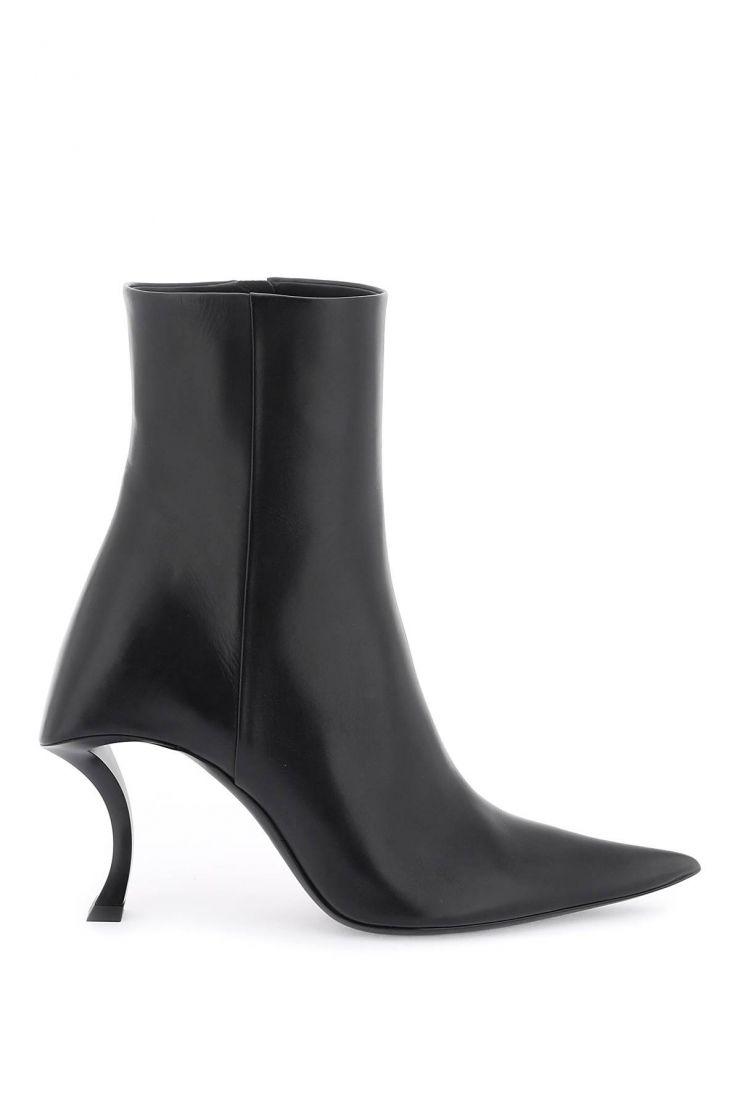 Leather hourglass 100mm ankle boots