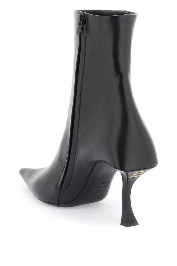 Leather hourglass 100mm ankle boots