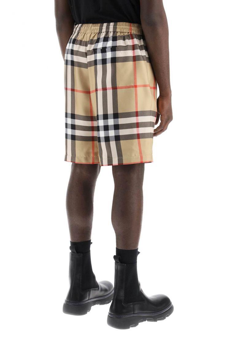 Bradeston check silk shorts