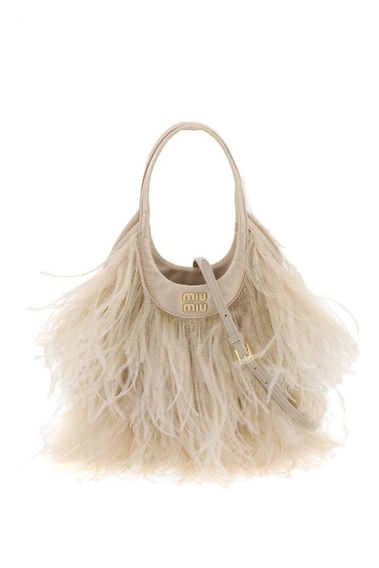 Feather Satin Bag