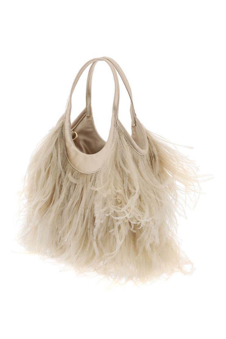 Feather Satin Bag