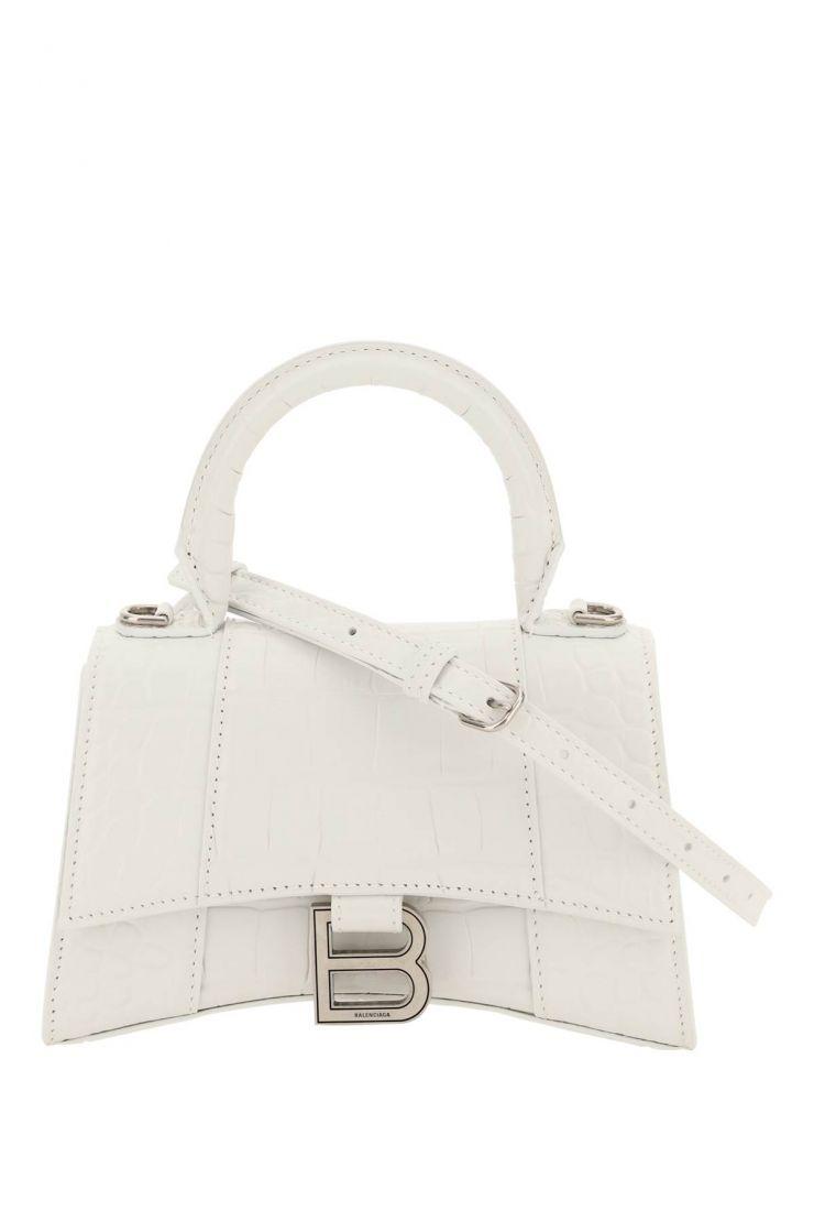 Hourglass XS Crocodile Emboss  Bag