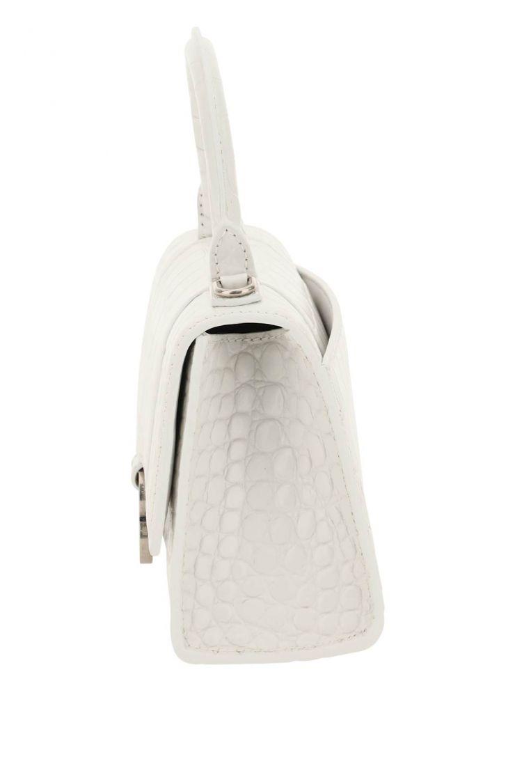 Hourglass XS Crocodile Emboss Bag