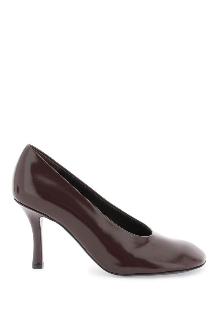 Baby glossy leather pumps