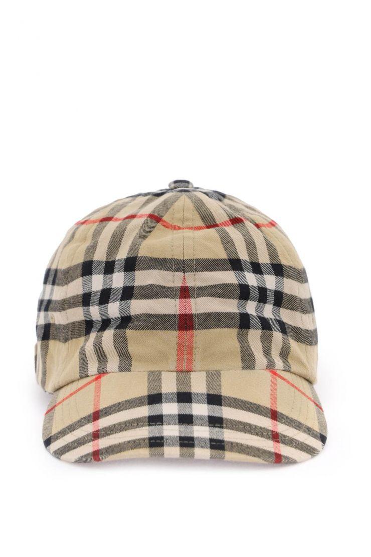 Unisex Check Cotton Cap