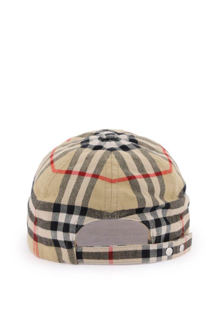 Unisex Check Cotton Cap