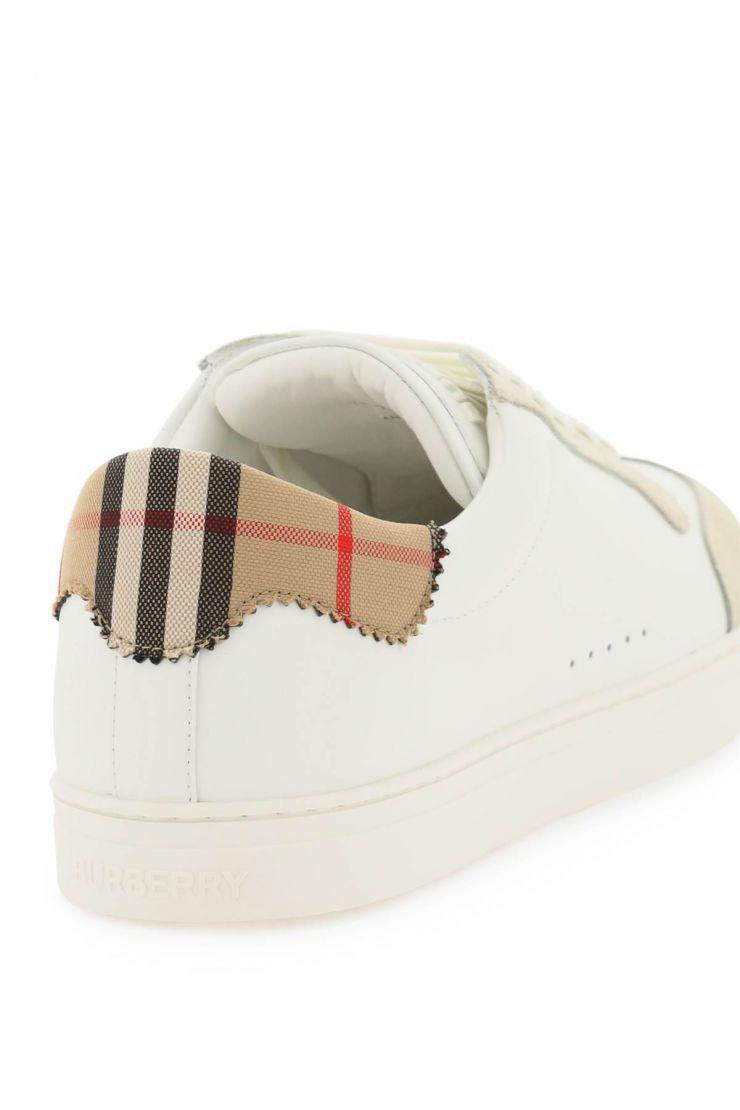 Low-top leather sneakers