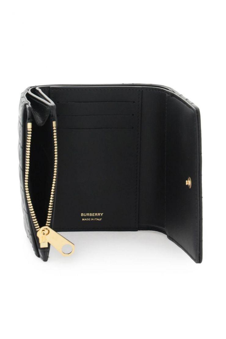 Quilted Leather Small Lola Folding Wallet