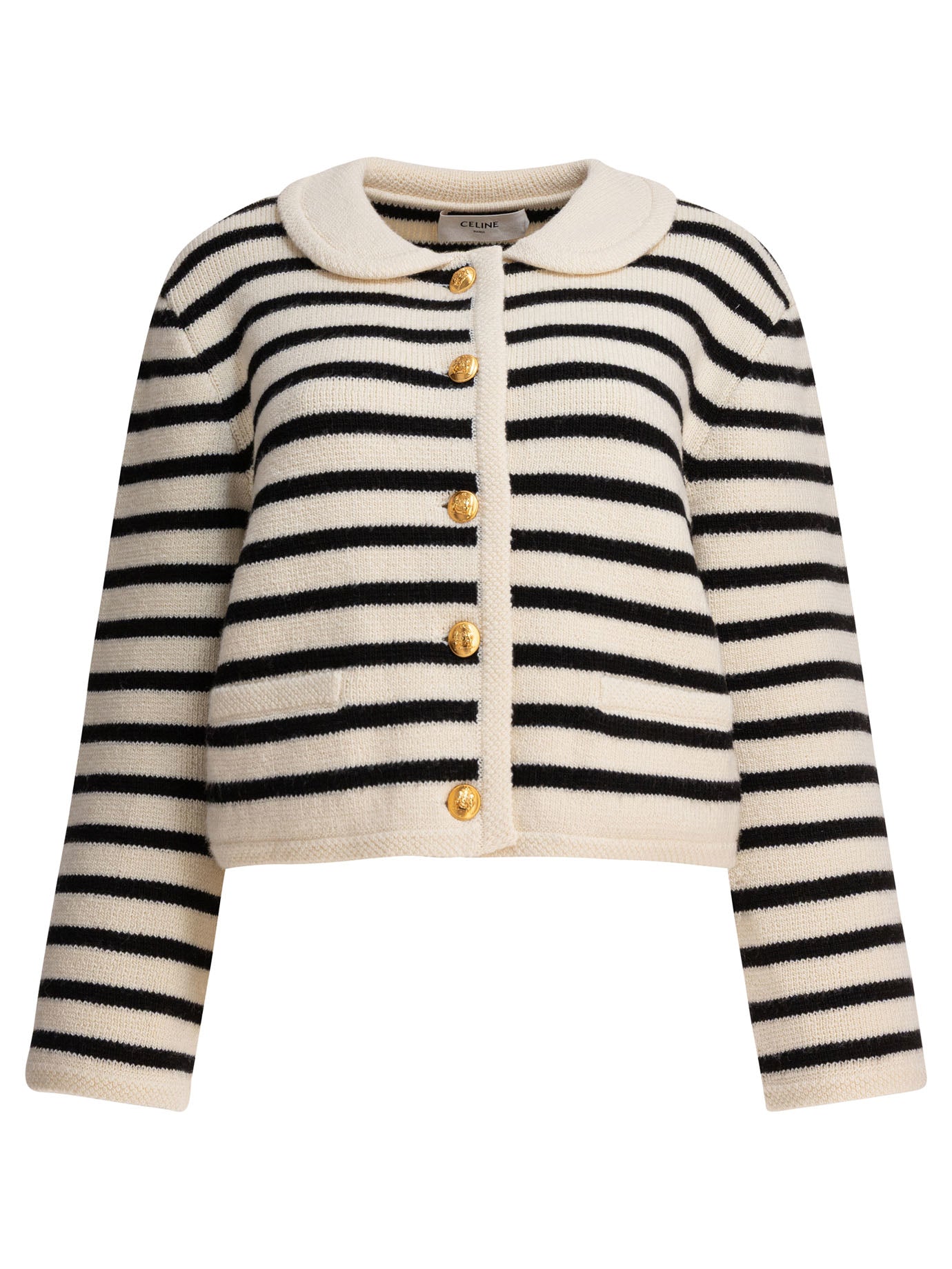 Striped Wool Cardigan Jacket