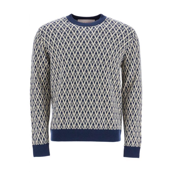 TOUTE LA V Jacquard Pattern Sweater