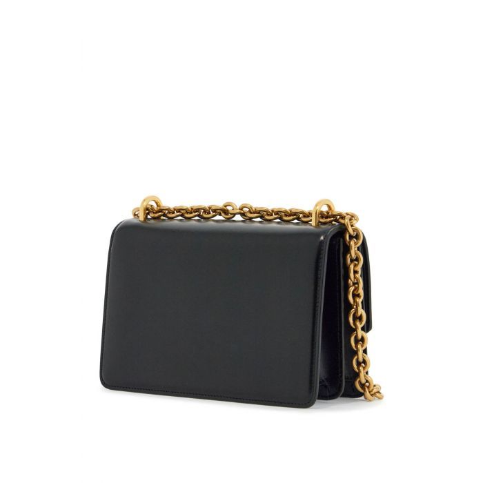 VLogo Shiny Leather Small Shoulder Bag