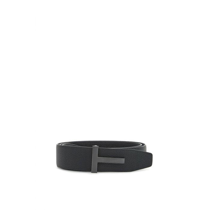 T Icon Grain Leather Belt