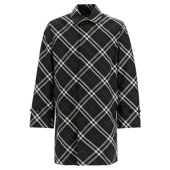 Mid-Length Check Car Coat