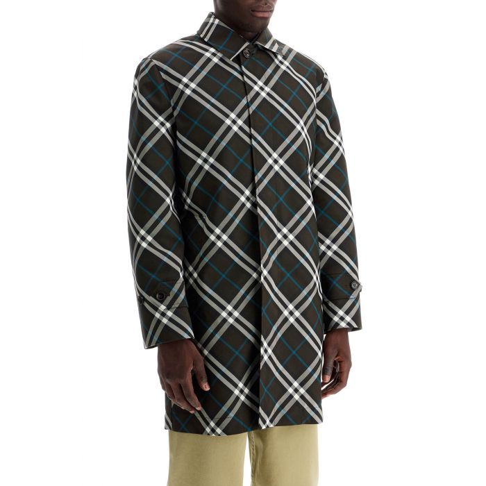 Mid-Length Check Car Coat