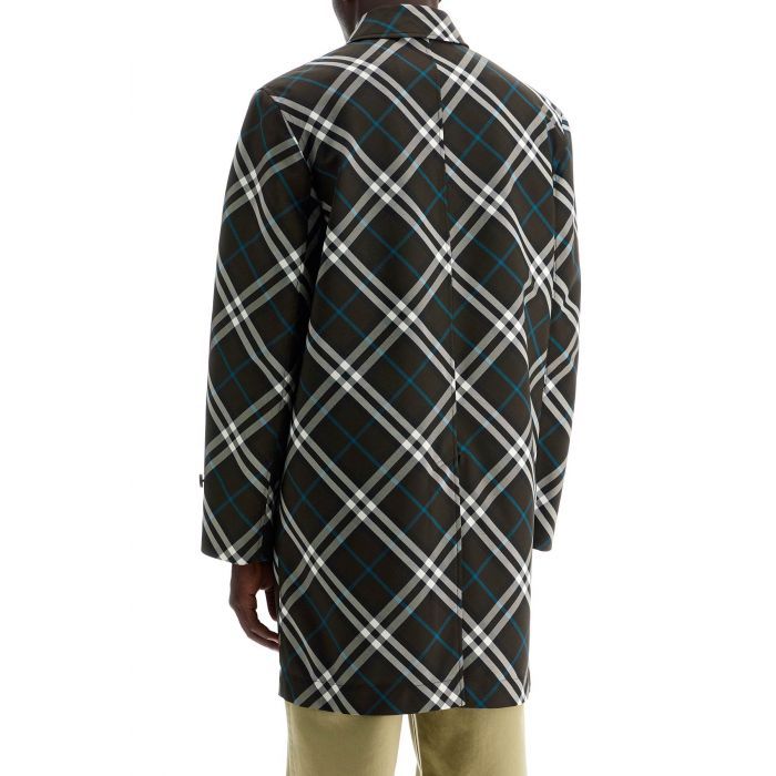 Mid-Length Check Car Coat