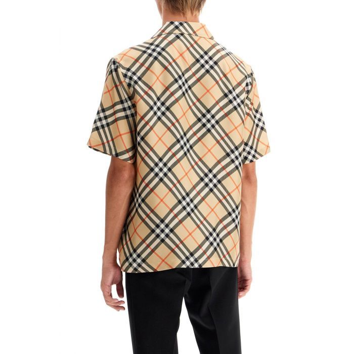 Oversized Check Silk Shirt