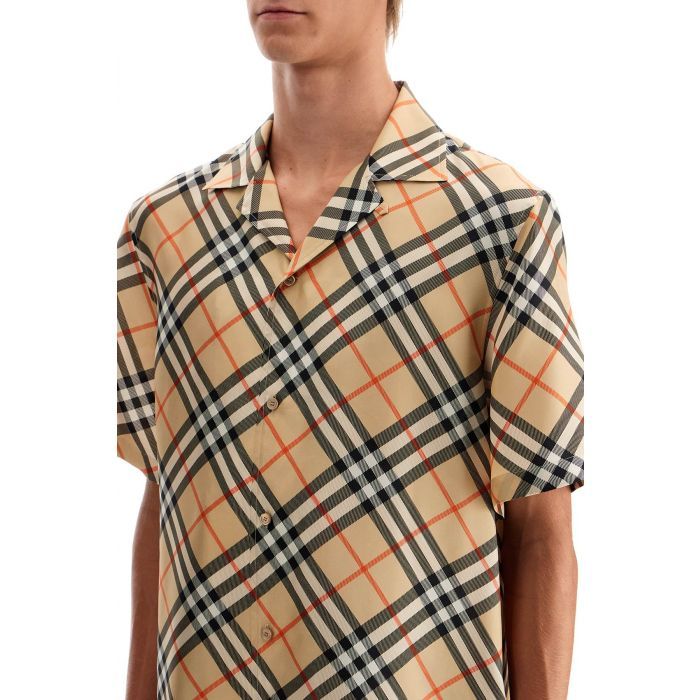 Oversized Check Silk Shirt