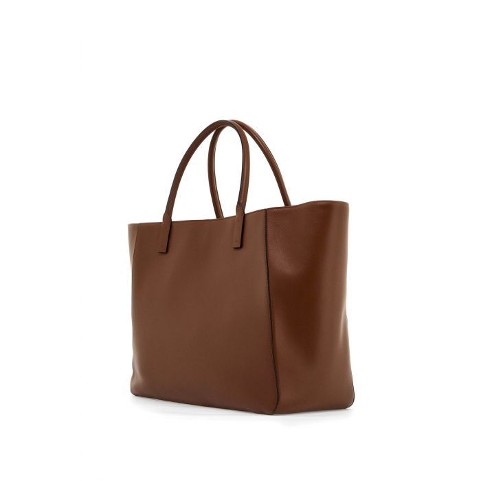 VLogo Leather Tote Bag