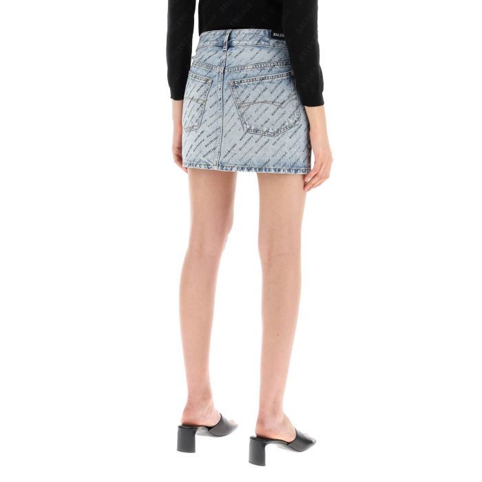 Logo Denim Skirt