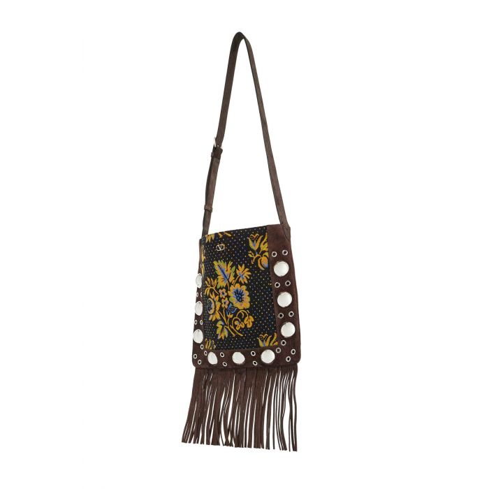 Floral Logo Crossbody Bag