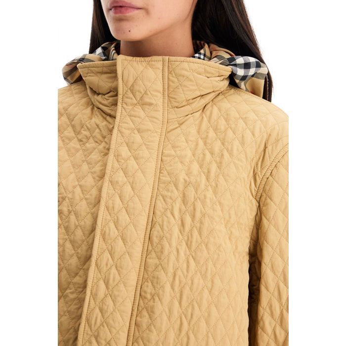 Check Hood Quilted Jacket