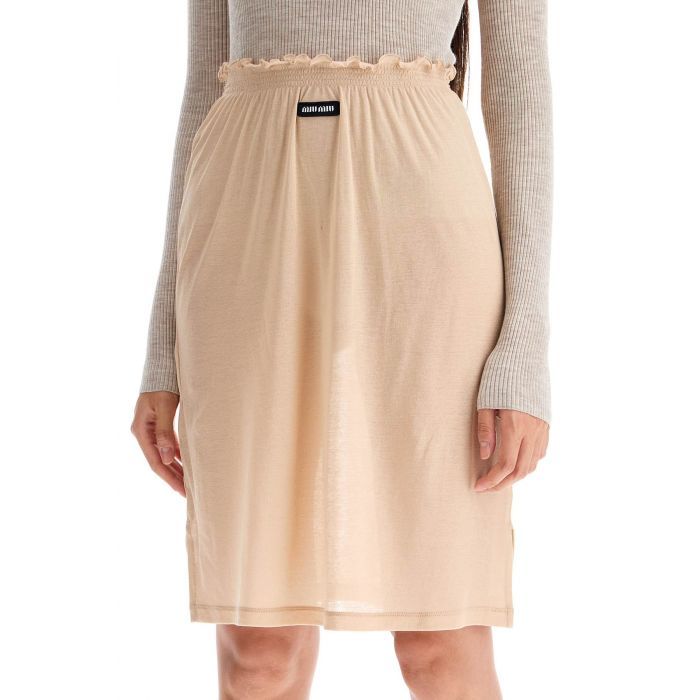 Ribbed Jersey Skirt